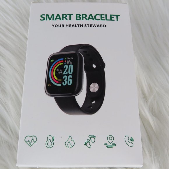 NEW - Black Smart Watch - Health Fitness Tracker - Picture 5 of 6